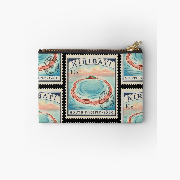 Item preview, Kiribati Pacific Atoll Ring Turquoise Lagoon Stamp Sticker designed and sold by stickercuffs.