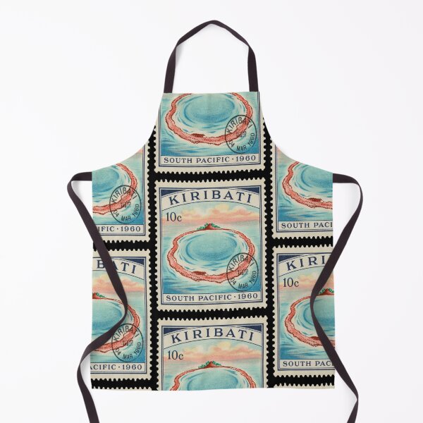 Item preview, Kiribati Pacific Atoll Ring Turquoise Lagoon Stamp Sticker designed and sold by stickercuffs.