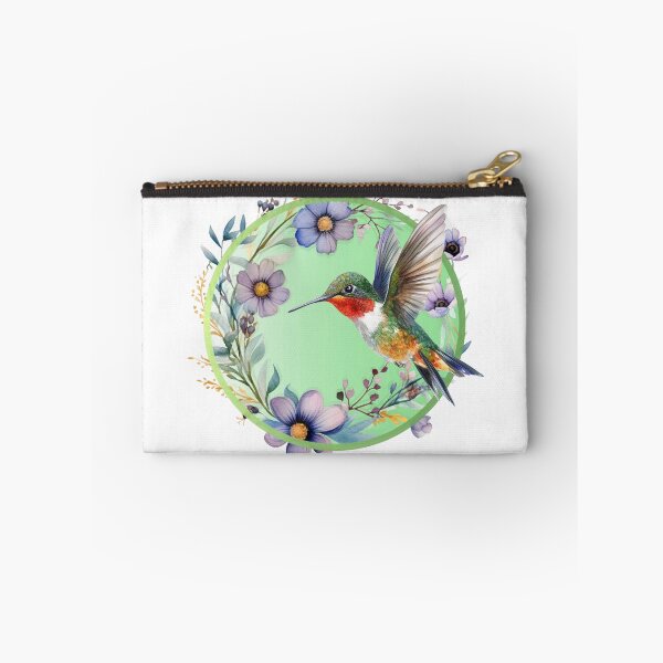 Item preview, Colorful Hummingbird with floral frame. designed and sold by South 500 Photography.