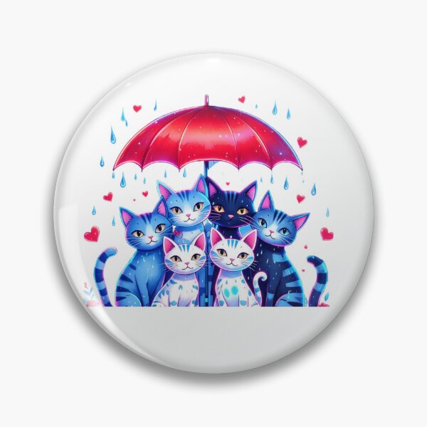 Item preview, - Cats Under Red Umbrella designed and sold by MyCalmDraw.