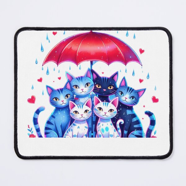 Item preview, - Cats Under Red Umbrella designed and sold by MyCalmDraw.