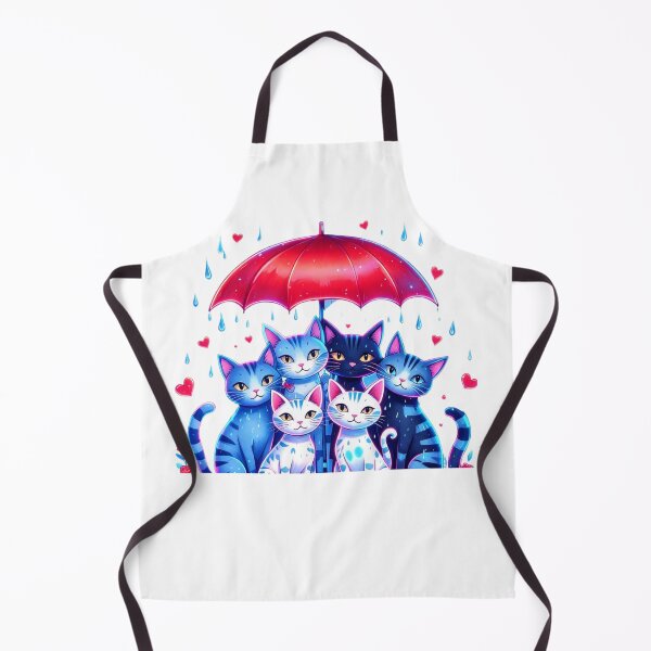 Item preview, - Cats Under Red Umbrella designed and sold by MyCalmDraw.