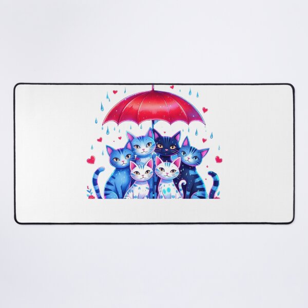 Item preview, - Cats Under Red Umbrella designed and sold by MyCalmDraw.