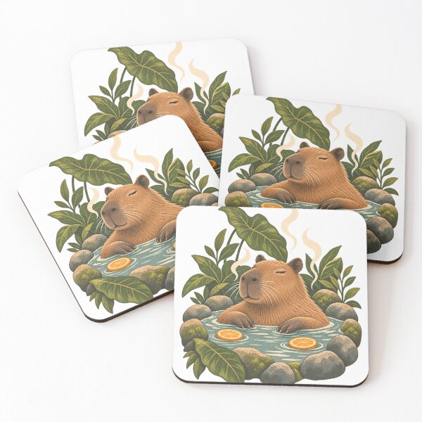 Item preview, Cozy Capybara Citrus Hot Spring Retreat designed and sold by networkseen.