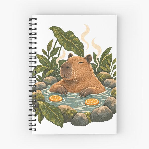 Item preview, Cozy Capybara Citrus Hot Spring Retreat designed and sold by networkseen.
