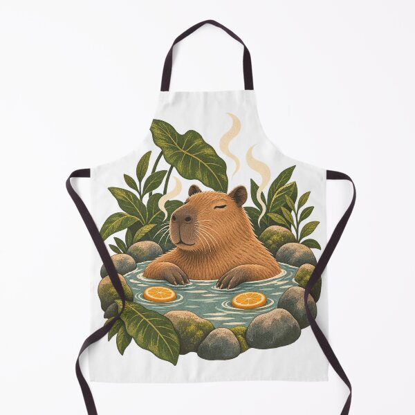 Item preview, Cozy Capybara Citrus Hot Spring Retreat designed and sold by networkseen.
