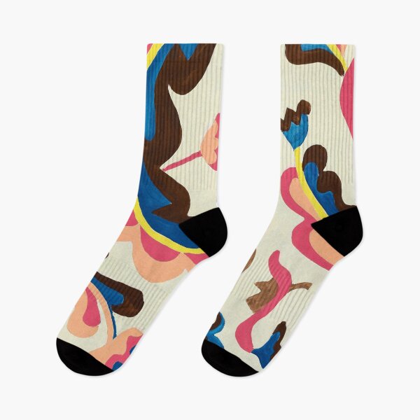 Item preview, Colorful Abstract Organic Pattern – Retro Pink Blue Modern Art designed and sold by Good_Things.