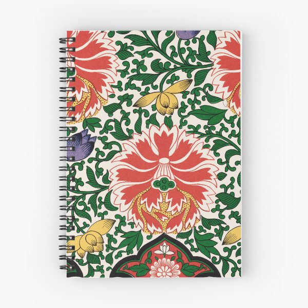 Item preview, Vintage Folk Floral Pattern – Red Green Ornamental Botanical Design designed and sold by Good_Things.