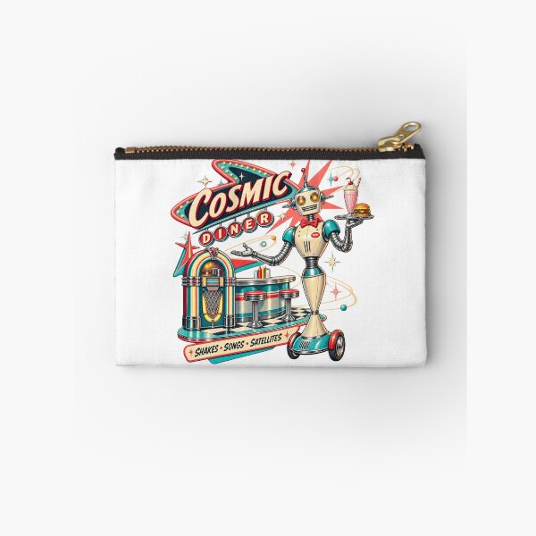 Item preview, Cosmic Diner Robot Waiter Poster designed and sold by Normandy Road Heritage™ - Vintage Garage Art.