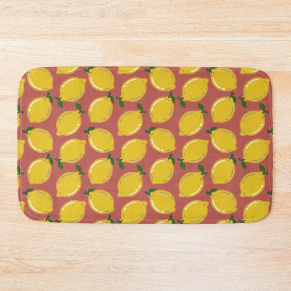 Item preview, Lemon Fruit Seamless Pattern on Terracotta Background designed and sold by Onulodesign.