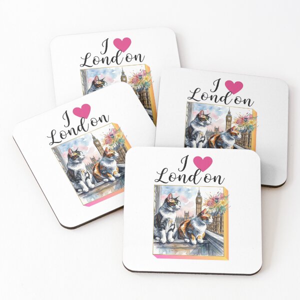 Item preview, Cats on a London balcony,  designed and sold by Coolparrotgirl.