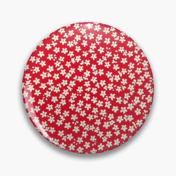 Item preview, Red Ditsy Floral Pattern – Vintage Tiny White Flowers designed and sold by Good_Things.