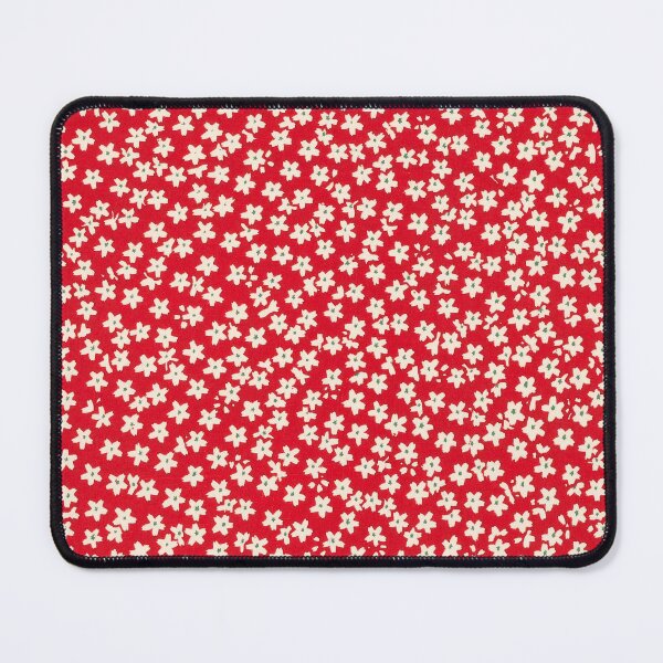 Item preview, Red Ditsy Floral Pattern – Vintage Tiny White Flowers designed and sold by Good_Things.