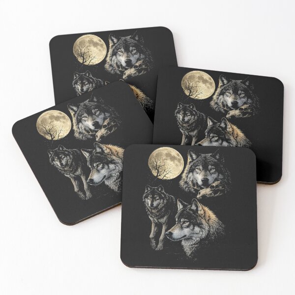 Item preview, Moonlit Wolf Pack Vintage Illustration designed and sold by SassCity.