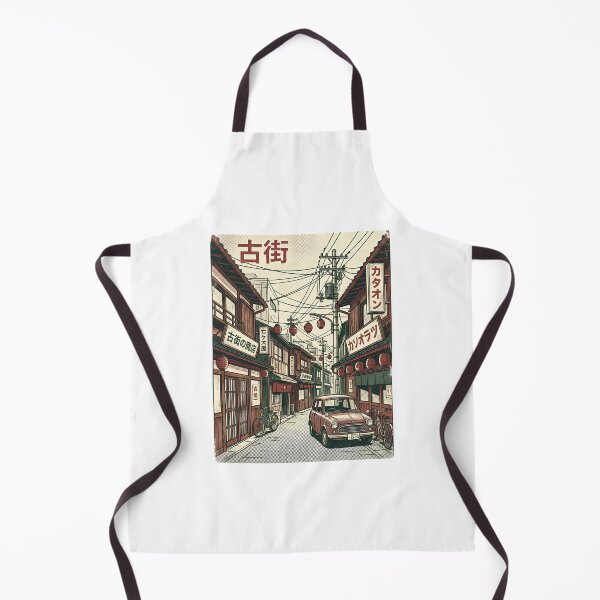 Item preview, Old Japanese Street – Vintage Japan Retro Illustration designed and sold by CH-4TEE.