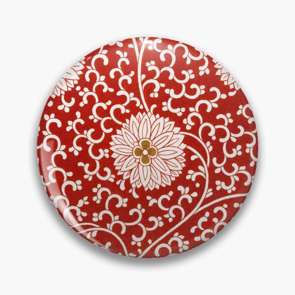 Item preview, Red White Floral Ornament – Vintage Decorative Botanical Pattern designed and sold by Good_Things.