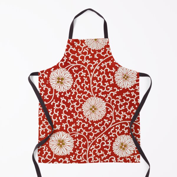Item preview, Red White Floral Ornament – Vintage Decorative Botanical Pattern designed and sold by Good_Things.
