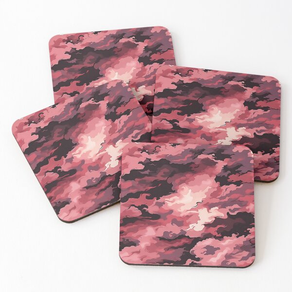 Item preview, Dusty Rose Camo Pattern Smoky Pink and Deep Plum Camouflage designed and sold by Nine Lives Studio.