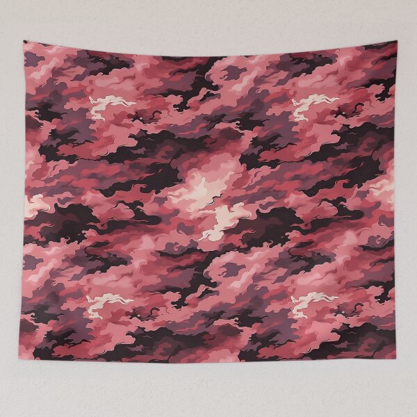 Item preview, Dusty Rose Camo Pattern Smoky Pink and Deep Plum Camouflage designed and sold by Nine Lives Studio.