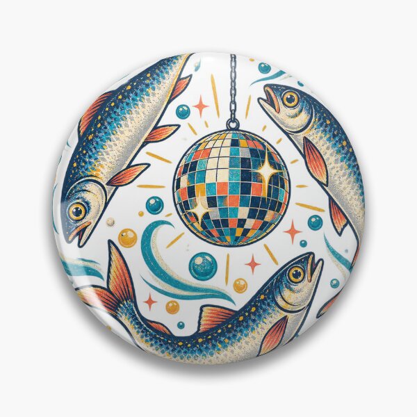 Item preview, Sardine Disco Orbit Retro Ocean Party designed and sold by networkseen.
