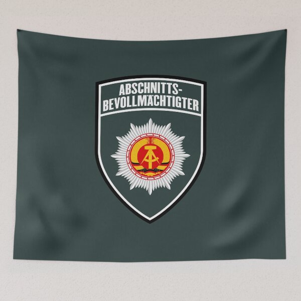 Item preview, People's Police section officer emblem (free background) designed and sold by VEB Ostladen.