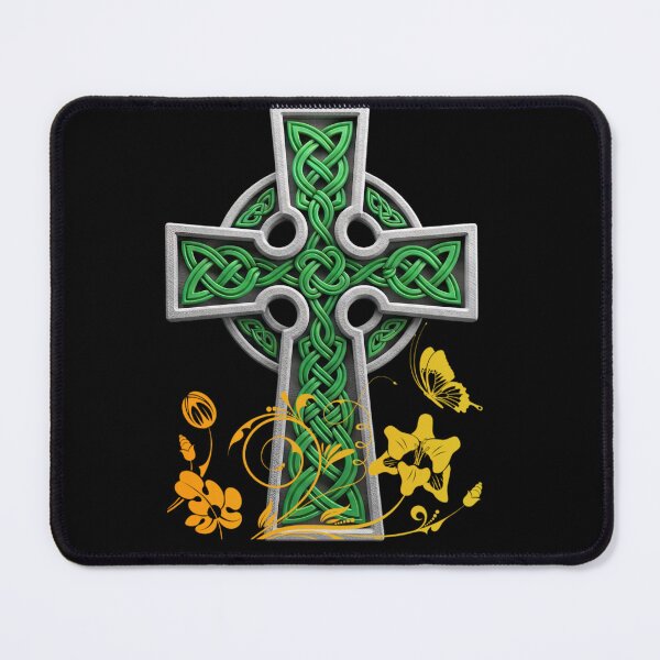 Item preview, Celtic Cross with floral design designed and sold by Tao's Inspired Hands.
