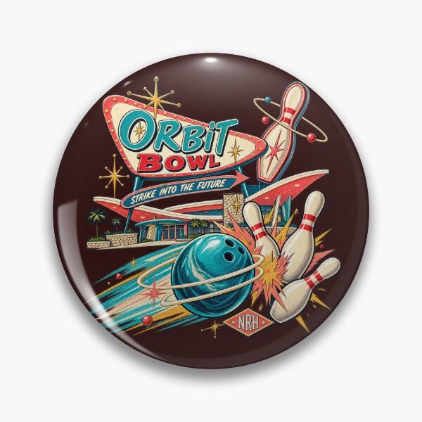 Item preview, Orbit Bowl Retro Bowling Poster designed and sold by Normandy Road Heritage™ - Vintage Garage Art.