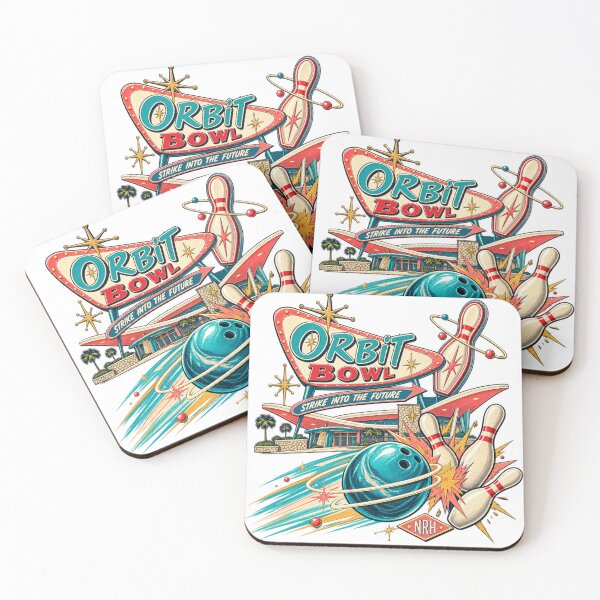 Item preview, Orbit Bowl Retro Bowling Poster designed and sold by Normandy Road Heritage™ - Vintage Garage Art.