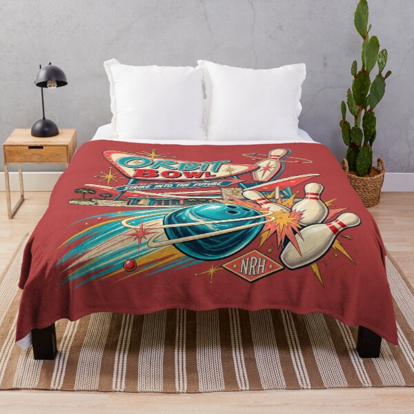 Item preview, Orbit Bowl Retro Bowling Poster designed and sold by Normandy Road Heritage™ - Vintage Garage Art.