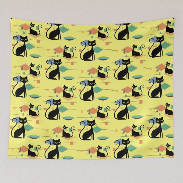 Item preview, mid-century space cats designed and sold by joztees.
