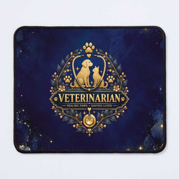 Item preview, Veterinarian Navy Blue & Gold – Healing Paws Premium Vet Design designed and sold by HO•Designs.