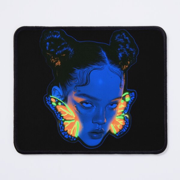 Item preview, A Woman With Neon Butterfly-Shaped Earrings designed and sold by dRaBaBdesign.