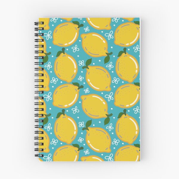 Item preview, Lemon Seamless Pattern with White Floral Doodles designed and sold by Onulodesign.