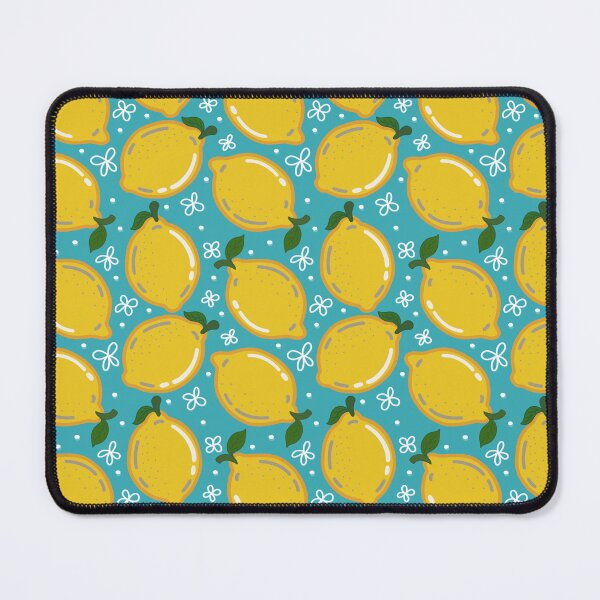 Item preview, Lemon Seamless Pattern with White Floral Doodles designed and sold by Onulodesign.