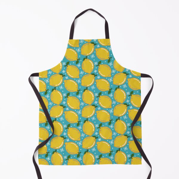 Item preview, Lemon Seamless Pattern with White Floral Doodles designed and sold by Onulodesign.
