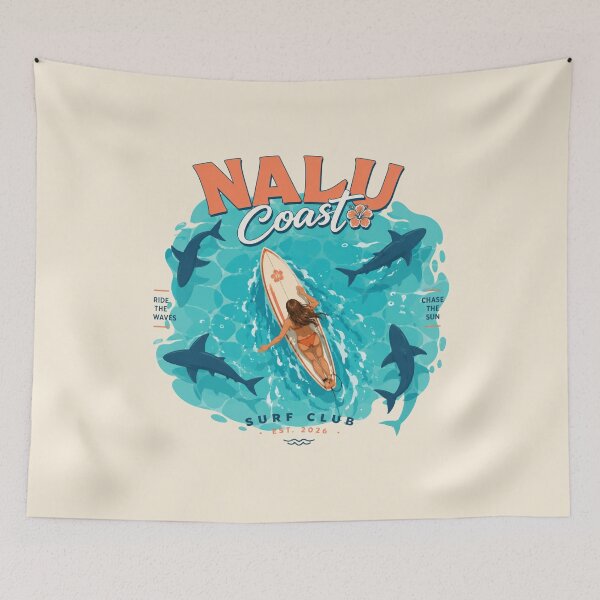 Item preview, Nalu Coast Surf Club | Tropical Shark Surfing Ocean Graphic designed and sold by Nalu Coast.