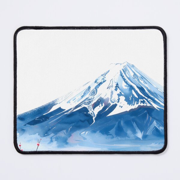 Item preview, Mount Fuji Cherry Blossom Lake Watercolor Painting designed and sold by BetweenForms.