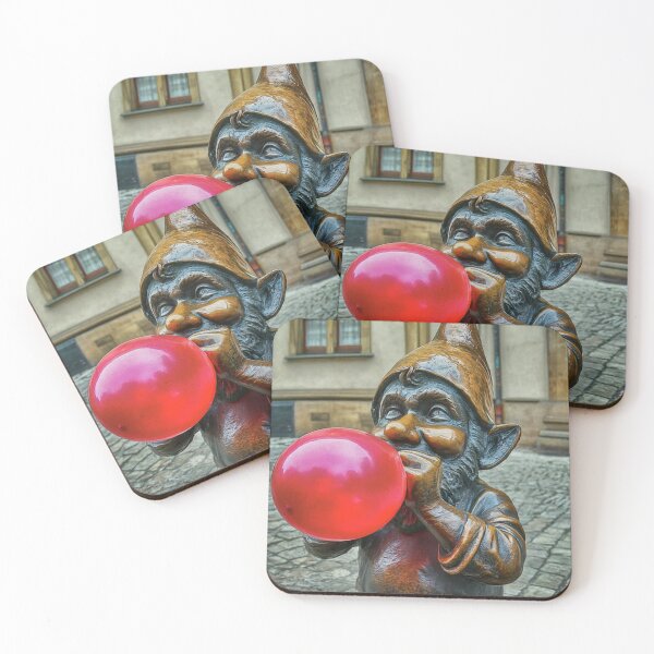 Item preview, Wroclaw Gnome Blowing Up a Red Balloon designed and sold by Purrfecta.