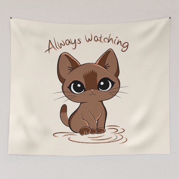 Item preview, Always Watching Cat designed and sold by Phyllya Design.