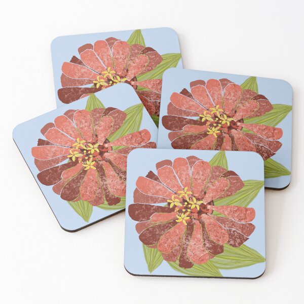 Item preview, Zinnia Garden Flower, Study Botanical From my Mom's Garden designed and sold by altastudio.