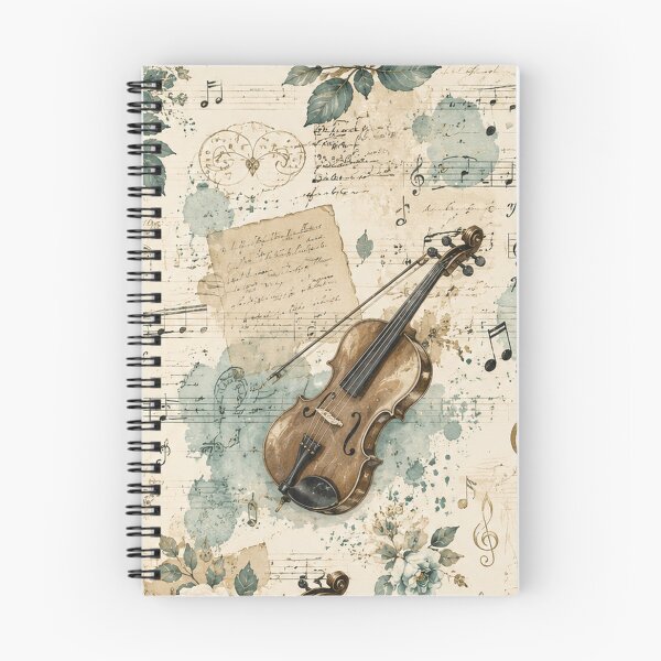 Item preview, Vintage Script Floral Ephemera - Romanticism Melodic Symphony & Classical Music Elegance designed and sold by Whimsical Wayfarer.