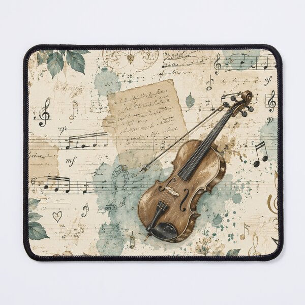 Item preview, Vintage Script Floral Ephemera - Romanticism Melodic Symphony & Classical Music Elegance designed and sold by Whimsical Wayfarer.