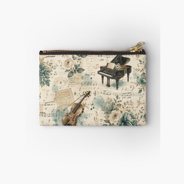Item preview, Vintage Script Floral Ephemera - Romanticism Melodic Symphony & Classical Music Elegance designed and sold by Whimsical Wayfarer.