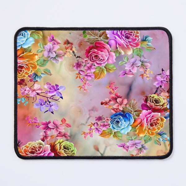 Item preview, Watercolor Floral Roses Seamless - Blue Pink Orange Roses Pastel Dream designed and sold by Ela Art Space .