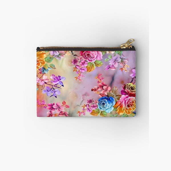 Item preview, Watercolor Floral Roses Seamless - Blue Pink Orange Roses Pastel Dream designed and sold by Ela Art Space .