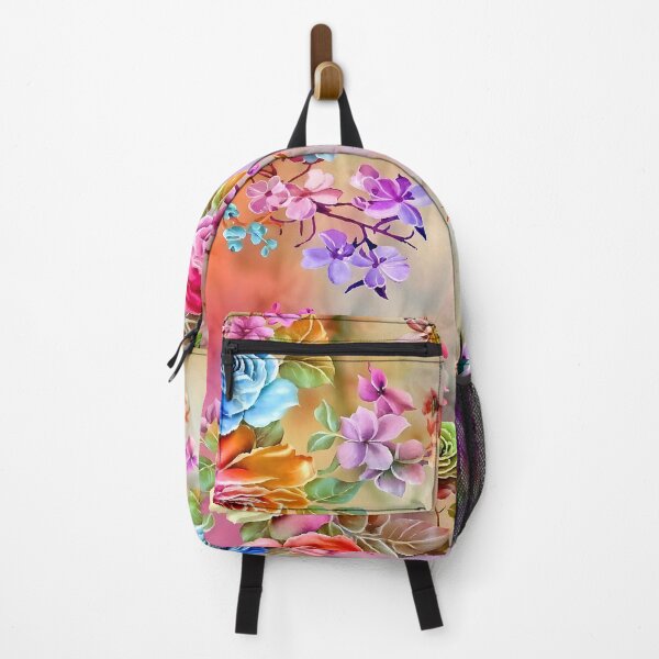 Item preview, Watercolor Floral Roses Seamless - Blue Pink Orange Roses Pastel Dream designed and sold by Ela Art Space .