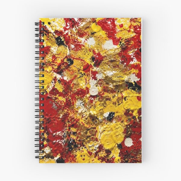 Item preview, Crimson and Gold Impasto Mixed Media Art designed and sold by THE SPLATTERED HAUS BY SAGE BANKS.