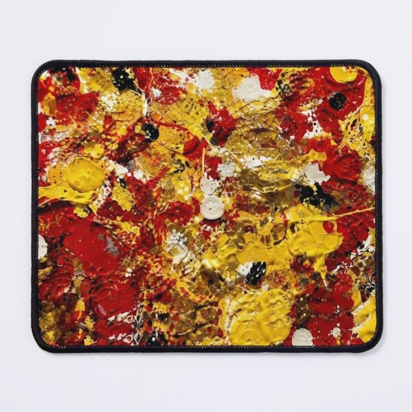 Item preview, Crimson and Gold Impasto Mixed Media Art designed and sold by THE SPLATTERED HAUS BY SAGE BANKS.