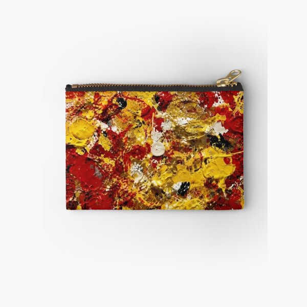 Item preview, Crimson and Gold Impasto Mixed Media Art designed and sold by THE SPLATTERED HAUS BY SAGE BANKS.