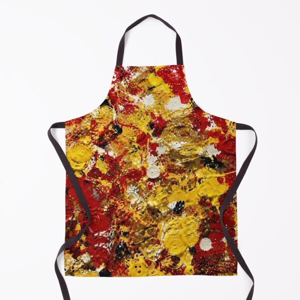 Item preview, Crimson and Gold Impasto Mixed Media Art designed and sold by THE SPLATTERED HAUS BY SAGE BANKS.